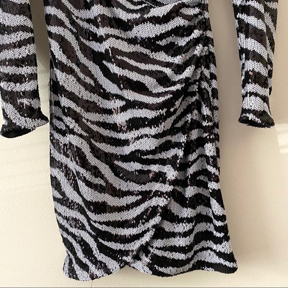 Bardot Zebra Sequin Minidress - Picture 9 of 12
